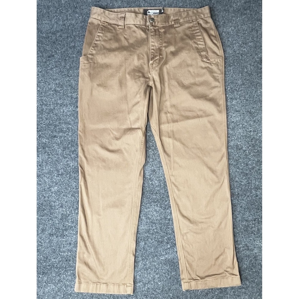 Mountain Khakis Teton Pants Mens 36X30 Brown Twill Chino Straight Modern Casual